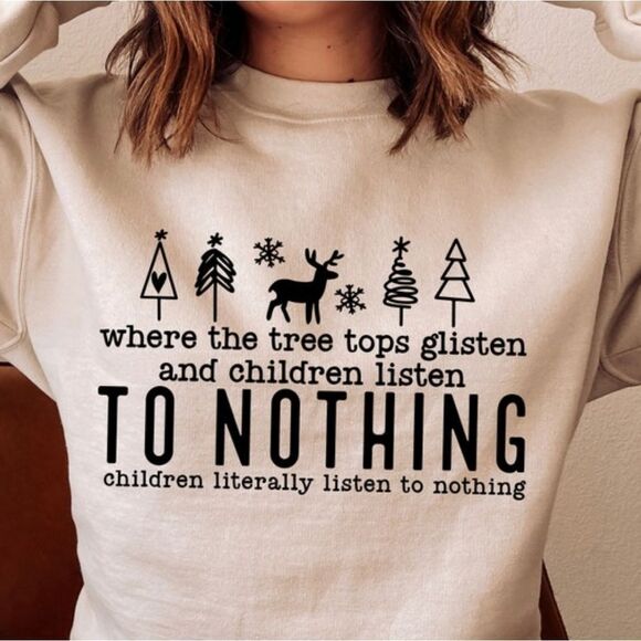Gildan Tops - Christmas sweatshirt.  Christmas clothing. Graphic shirt design